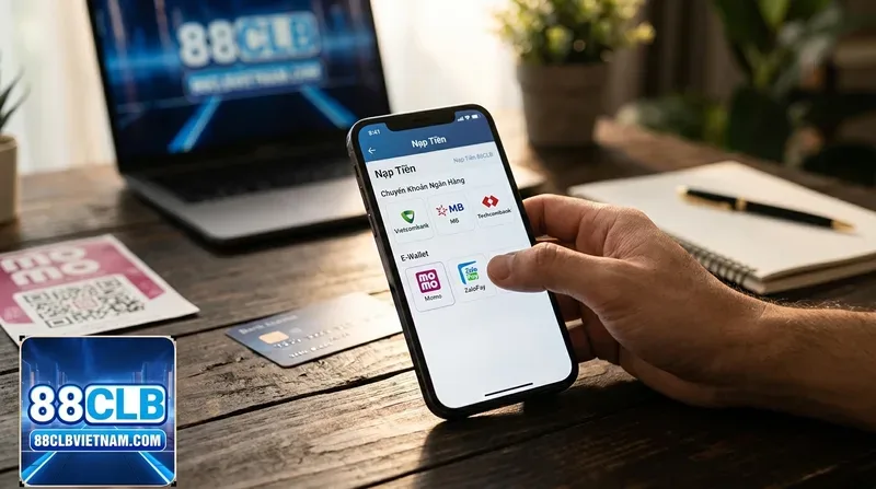 Hướng dẫn nạp tiền 88CLB chi tiết từng bước cho newbie