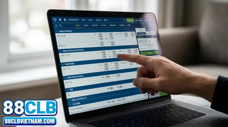 Luật chơi và cách đọc kèo cá cược bóng đá 88CLB cơ bản