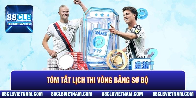 Tóm tắt lịch thi vòng bảng sơ bộ